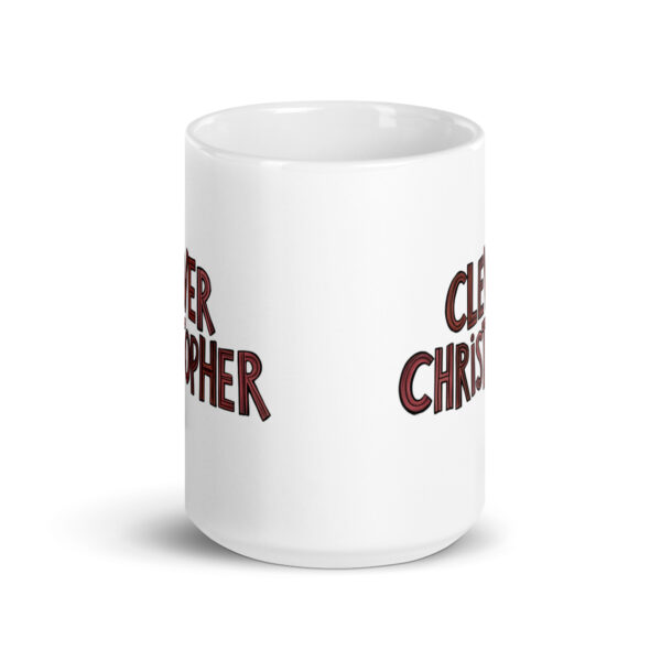 Clever Christopher - White glossy mug - Image 6