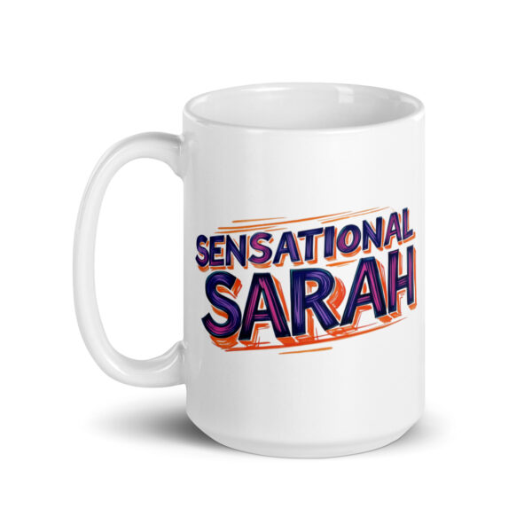 Sensational Sarah - White glossy mug - Image 5