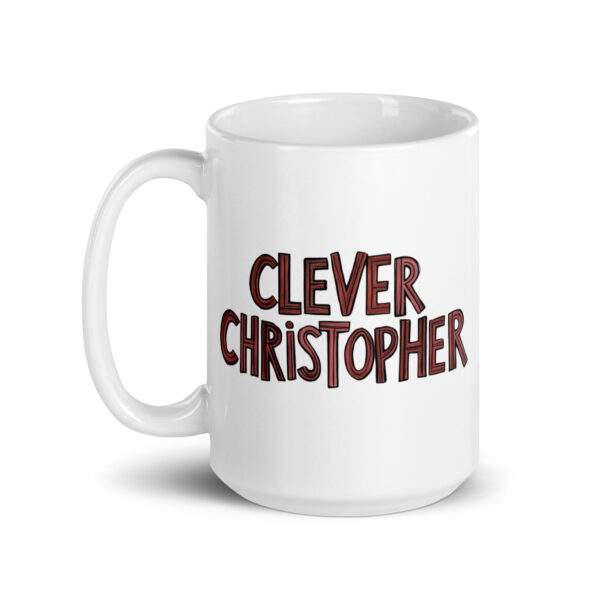 Clever Christopher - White glossy mug - Image 5