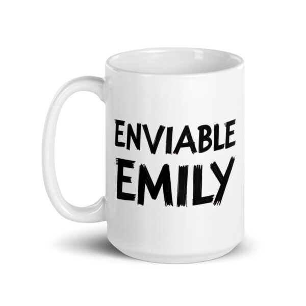 Enviable Emily - White glossy mug - Image 5