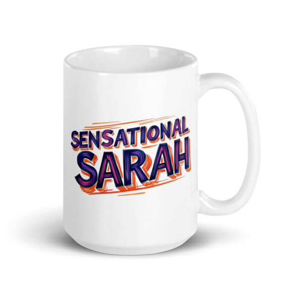 Sensational Sarah - White glossy mug - Image 4