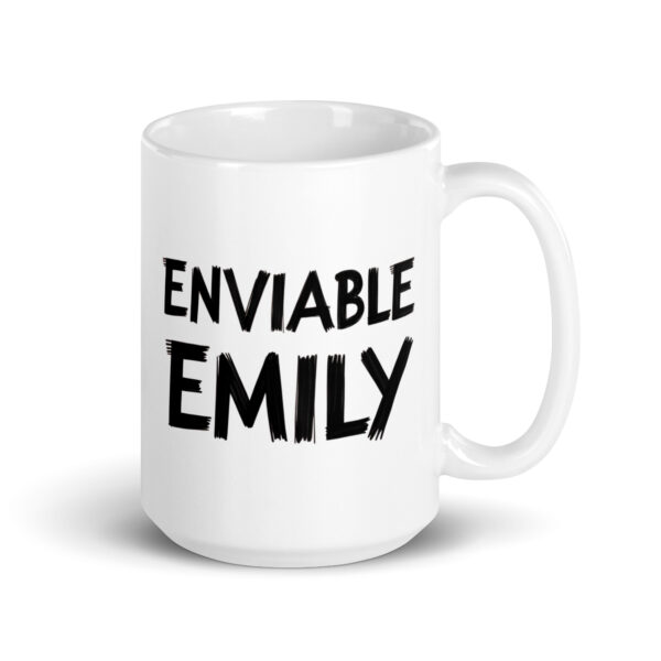 Enviable Emily - White glossy mug - Image 4