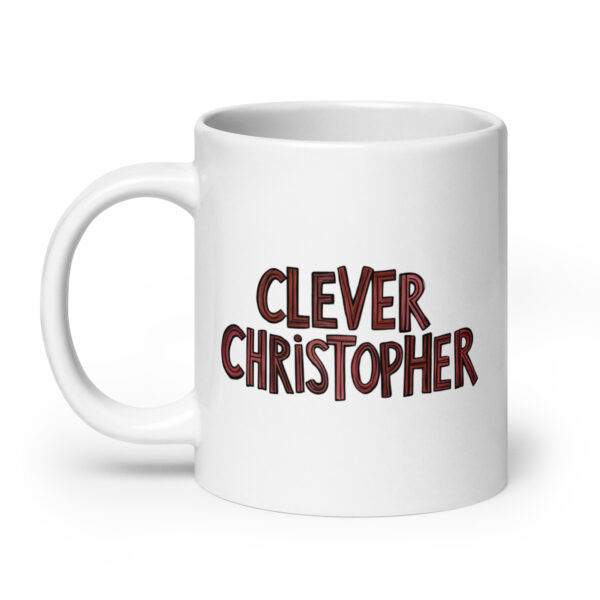 Clever Christopher - White glossy mug - Image 8