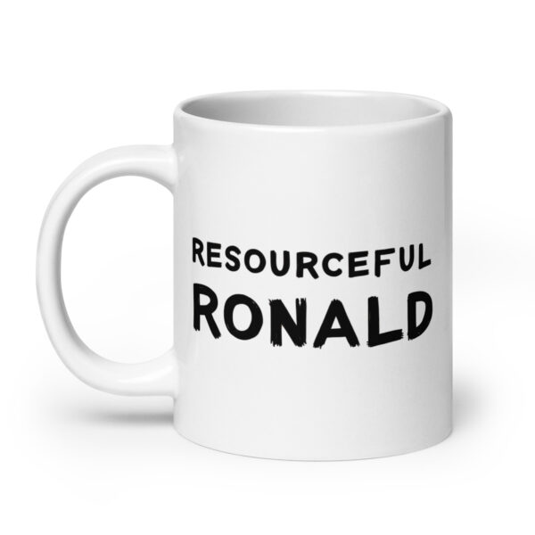 Resourceful Ronald - White glossy mug - Image 8