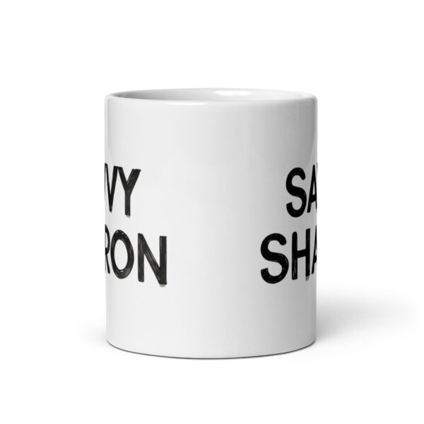 Savvy Sharon - White glossy mug - Image 3
