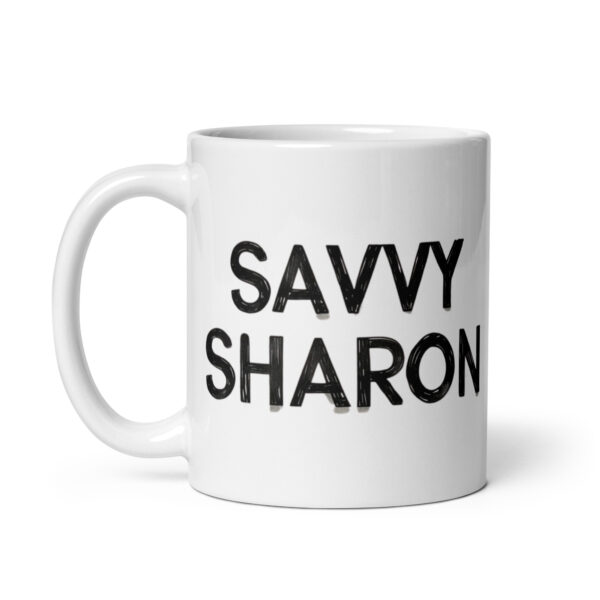 Savvy Sharon - White glossy mug - Image 2