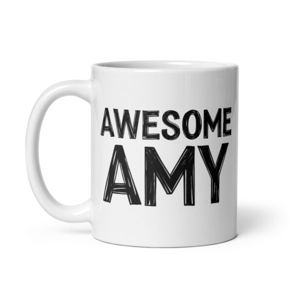 Awesome Amy - White glossy mug - Image 2