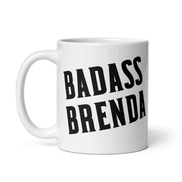 Badass Brenda - White glossy mug - Image 2