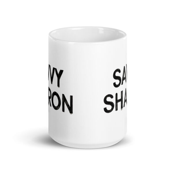 Savvy Sharon - White glossy mug - Image 6