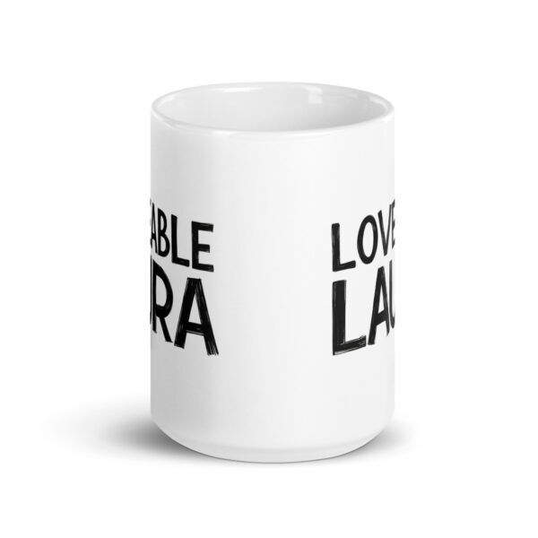Loveable Laura - White glossy mug - Image 6