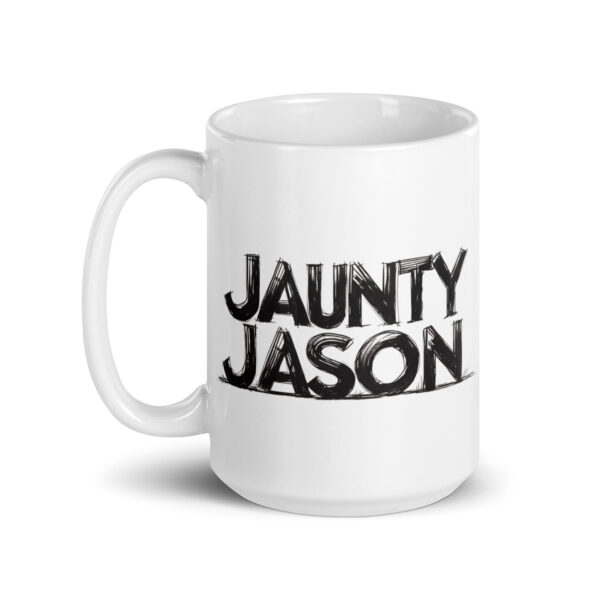 Jaunty Jason - White glossy mug - Image 5