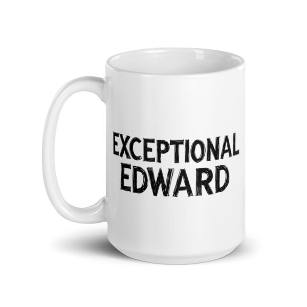 Exceptional Edward - White glossy mug - Image 5