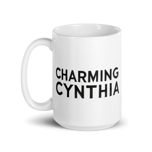 Charming Cynthia - White glossy mug - Image 5
