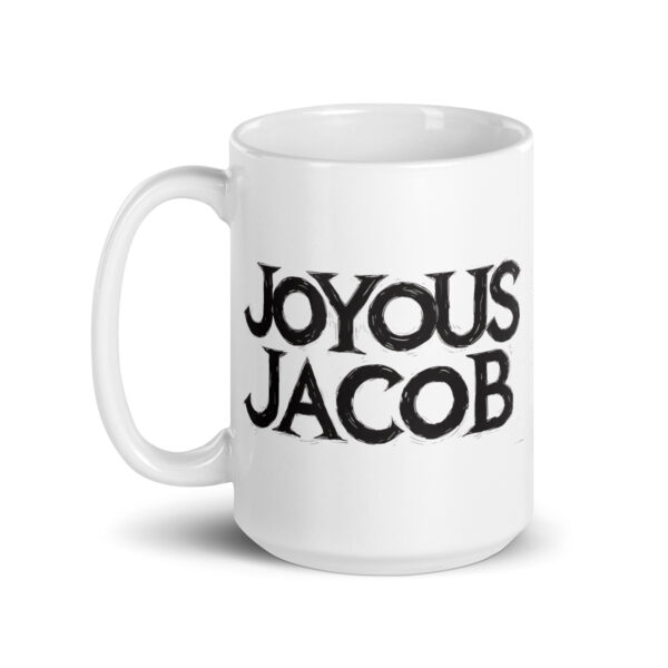 Joyous Jacob - White glossy mug - Image 5
