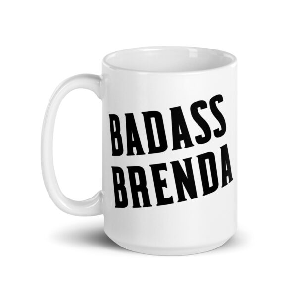 Badass Brenda - White glossy mug - Image 5