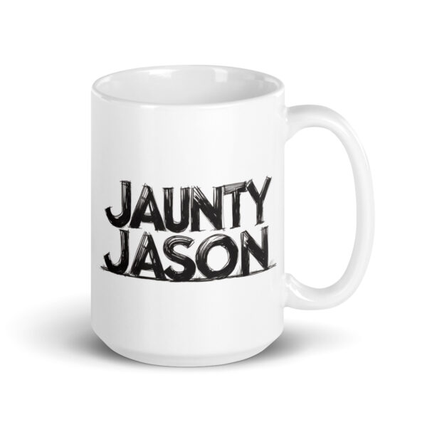Jaunty Jason - White glossy mug - Image 4