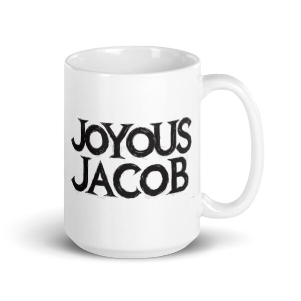 Joyous Jacob - White glossy mug - Image 4