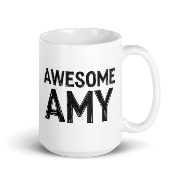 Awesome Amy - White glossy mug - Image 4
