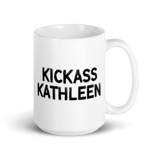 Kickass Kathleen - White glossy mug - Image 4