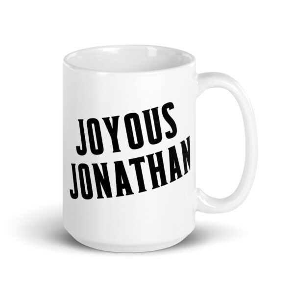 Joyous Jonathan  - White glossy mug - Image 4