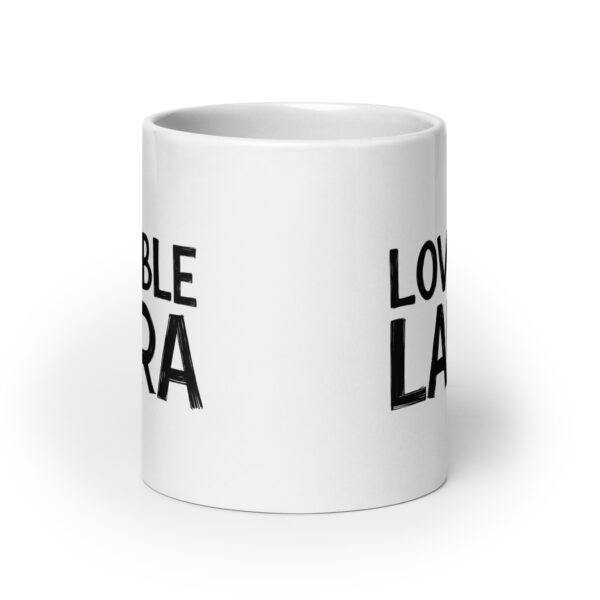 Loveable Laura - White glossy mug - Image 9