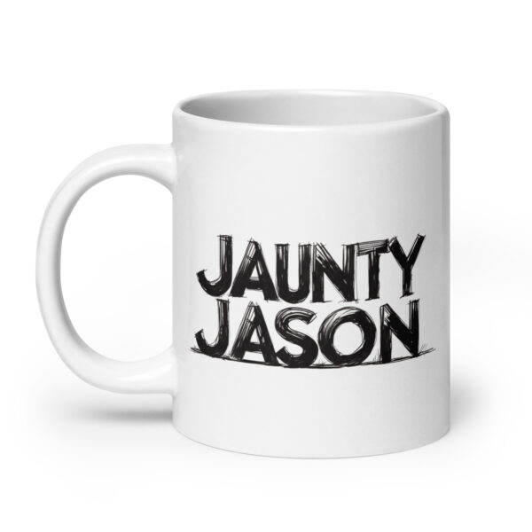 Jaunty Jason - White glossy mug - Image 8