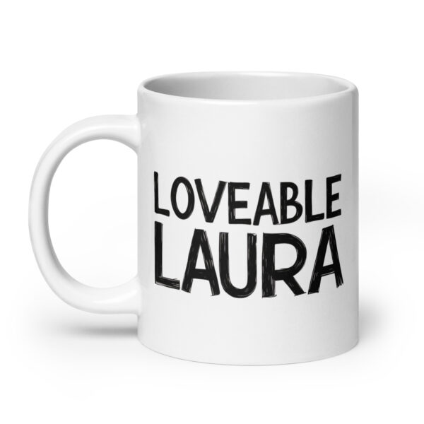 Loveable Laura - White glossy mug - Image 8