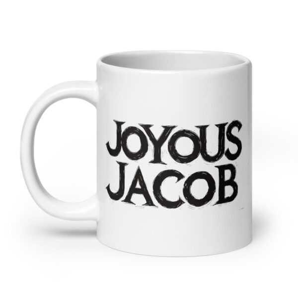 Joyous Jacob - White glossy mug - Image 8