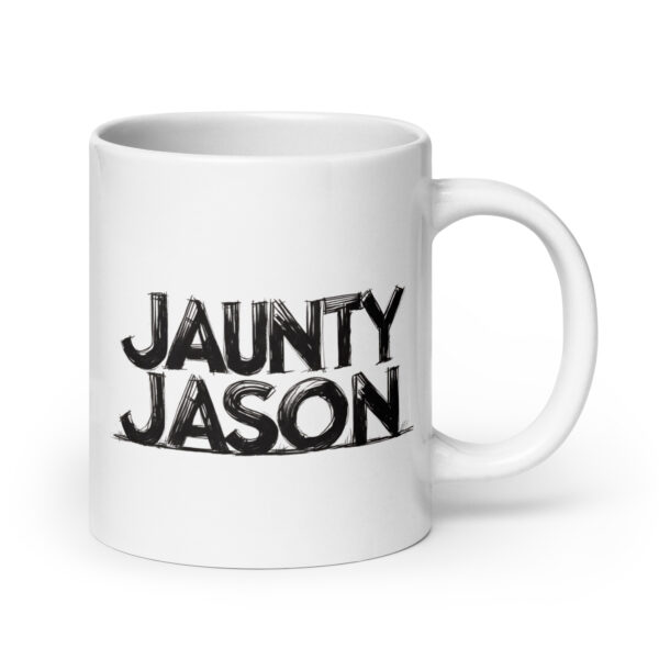 Jaunty Jason - White glossy mug - Image 7