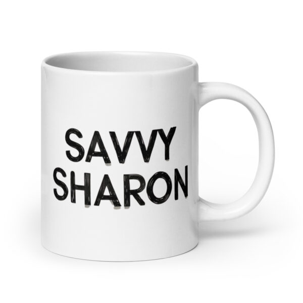 Savvy Sharon - White glossy mug - Image 7