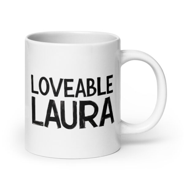 Loveable Laura - White glossy mug - Image 7