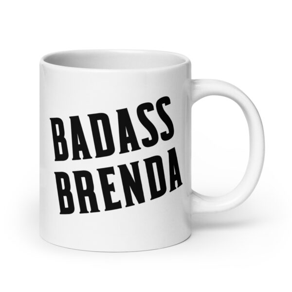 Badass Brenda - White glossy mug - Image 7