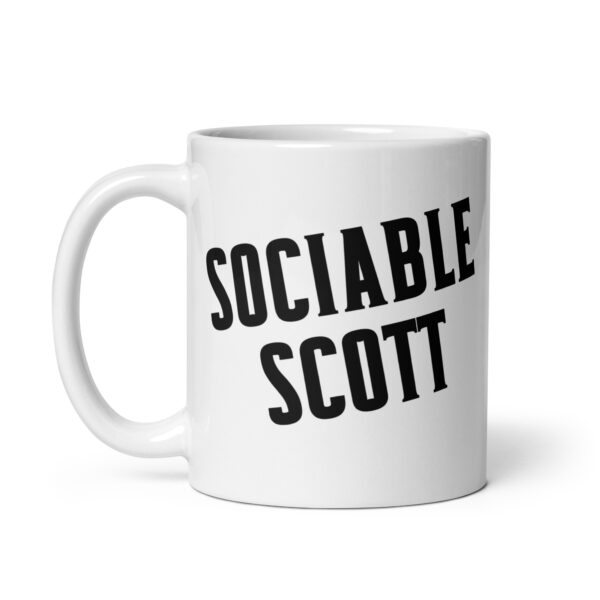 Sociable Scott - White glossy mug - Image 2