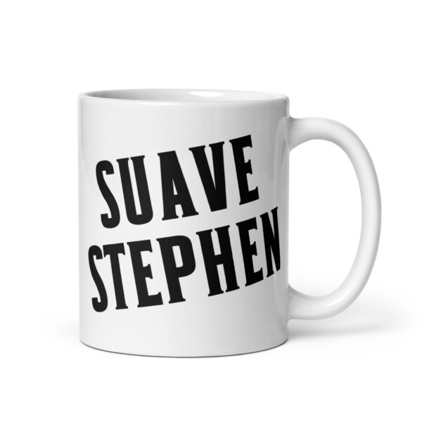 Suave Stephen – White glossy mug