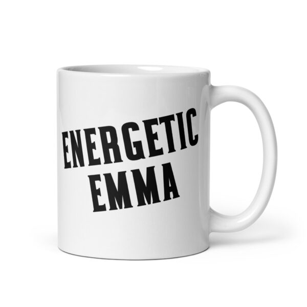 Energetic Emma – White glossy mug