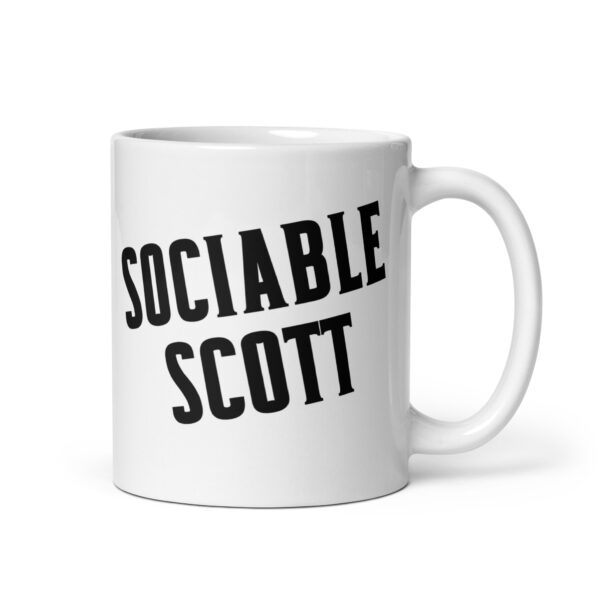 Sociable Scott – White glossy mug
