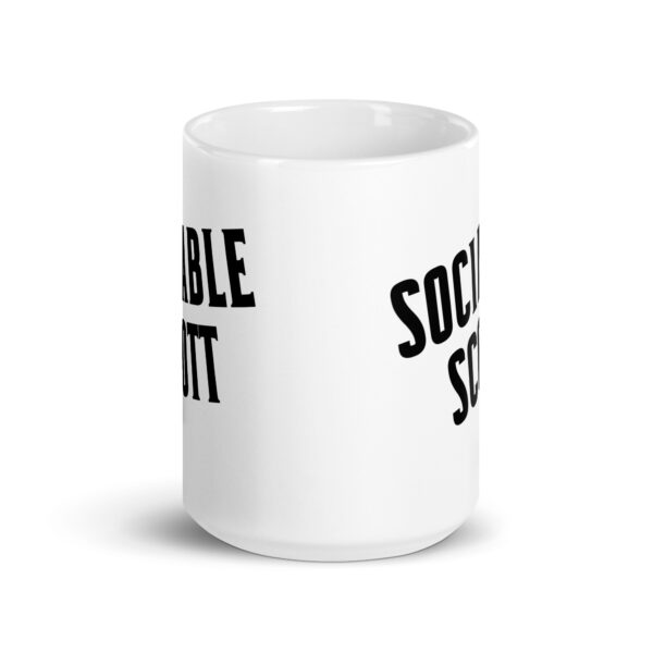 Sociable Scott - White glossy mug - Image 6