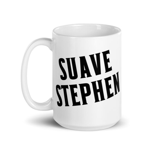 Suave Stephen - White glossy mug - Image 5
