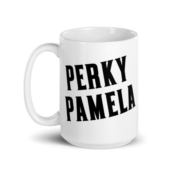 Perky Pamela - White glossy mug - Image 5