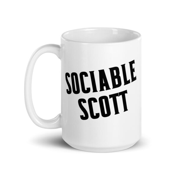 Sociable Scott - White glossy mug - Image 5
