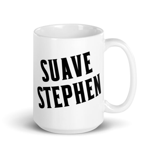 Suave Stephen - White glossy mug - Image 4
