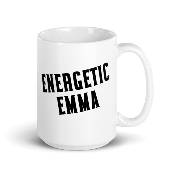 Energetic Emma - White glossy mug - Image 4