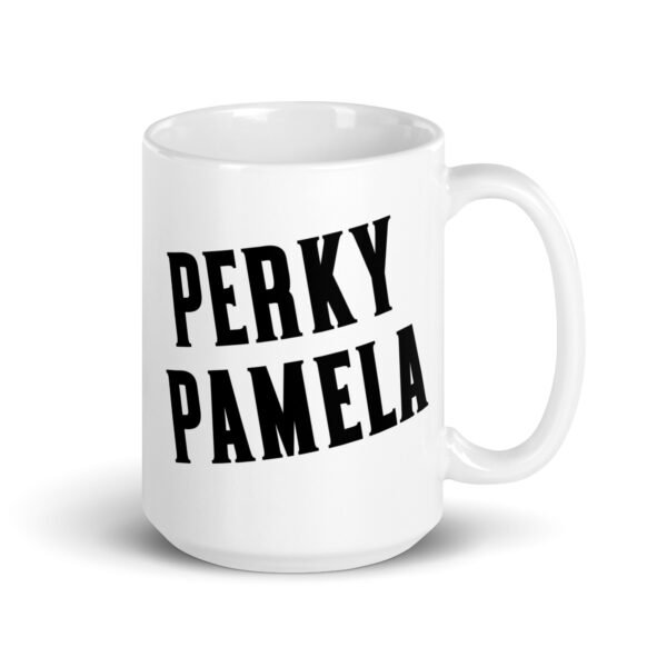 Perky Pamela - White glossy mug - Image 4