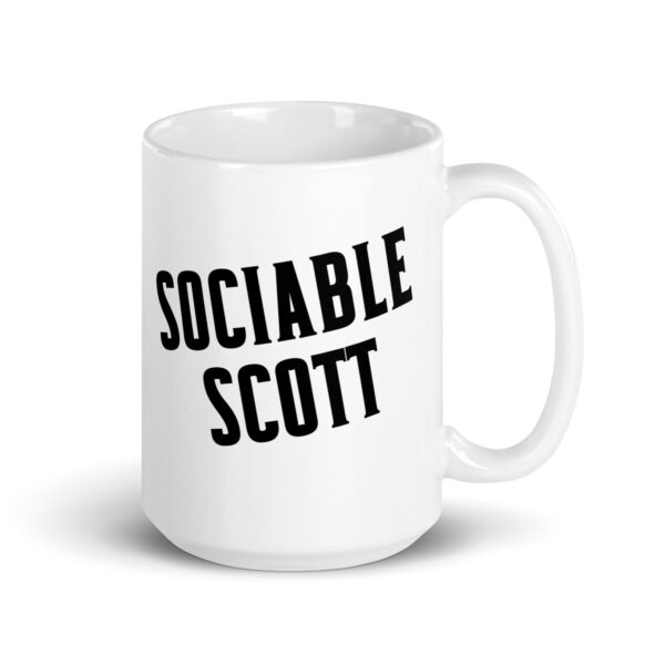 Sociable Scott - White glossy mug - Image 4