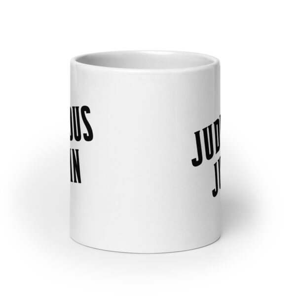 Judicious Justin - White glossy mug - Image 9