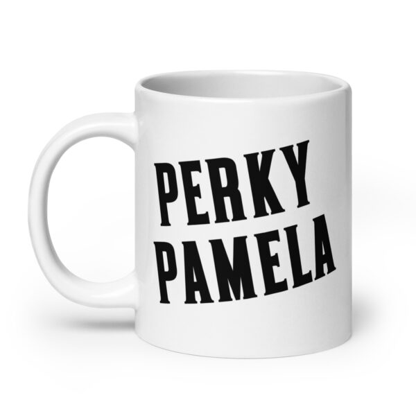 Perky Pamela - White glossy mug - Image 8