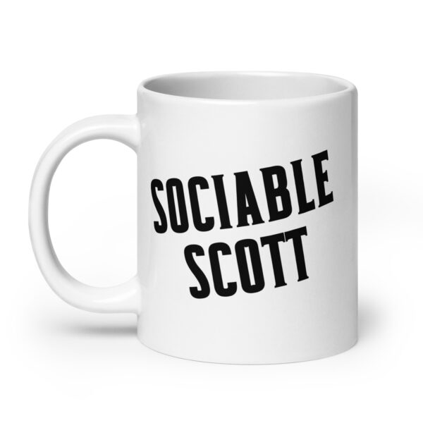 Sociable Scott - White glossy mug - Image 8