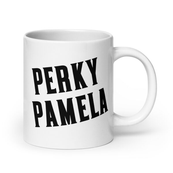 Perky Pamela - White glossy mug - Image 7