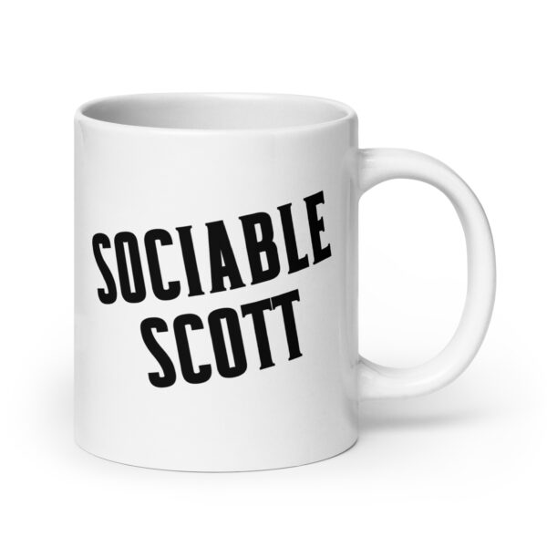 Sociable Scott - White glossy mug - Image 7