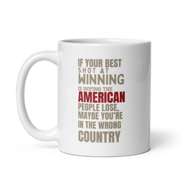 Maybe You're In The Wrong Country - White glossy mug - Image 2
